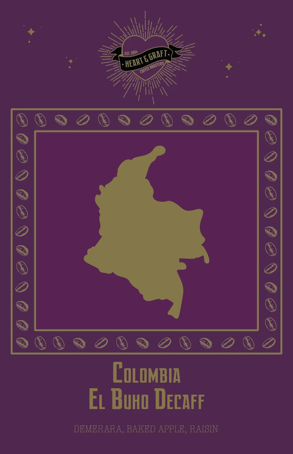 Colombia El Buho Sugarcane Decaff by Heart & Graft