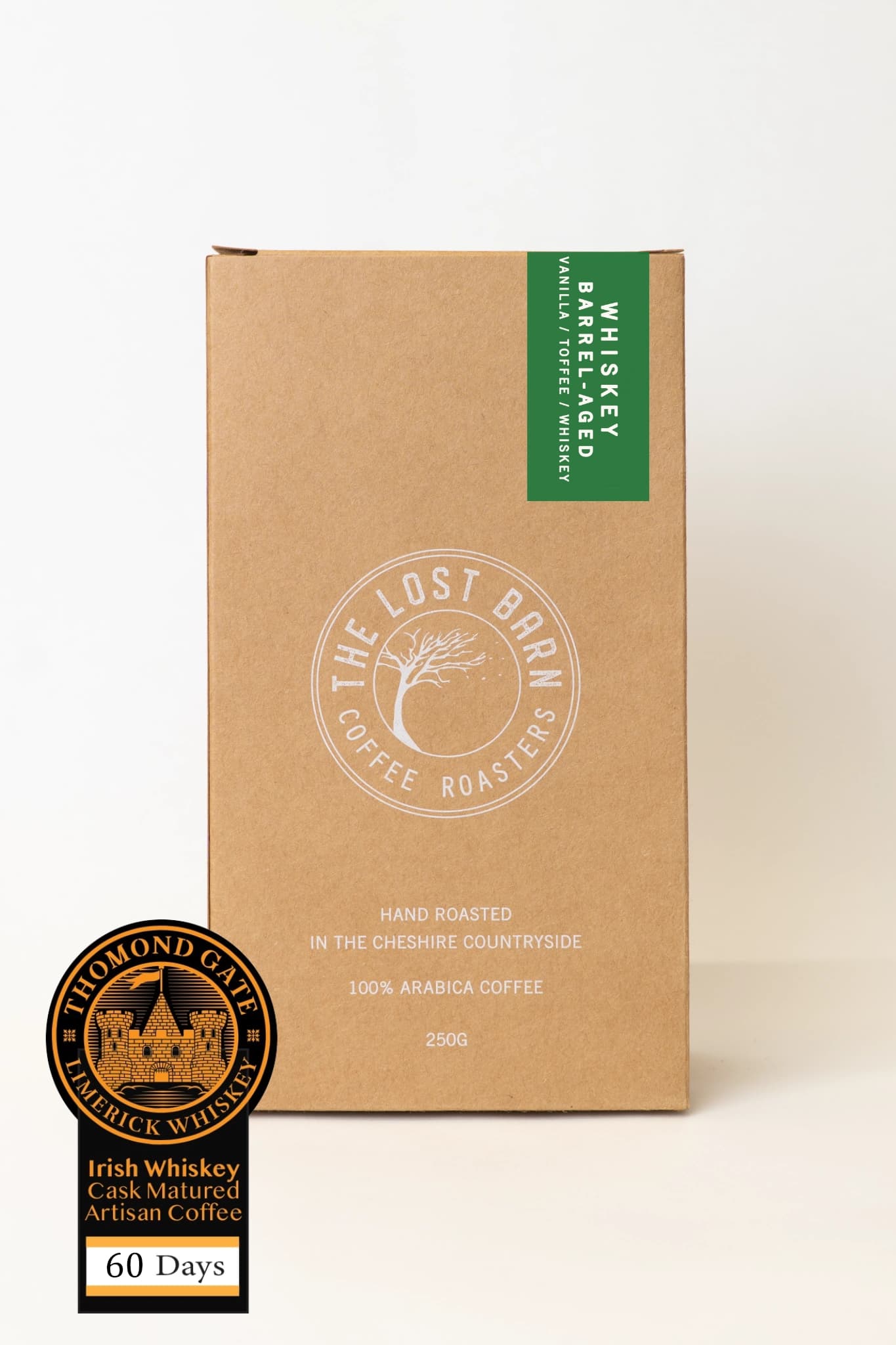 Irish Whiskey Barrel Aged Coffee by Lost Barn