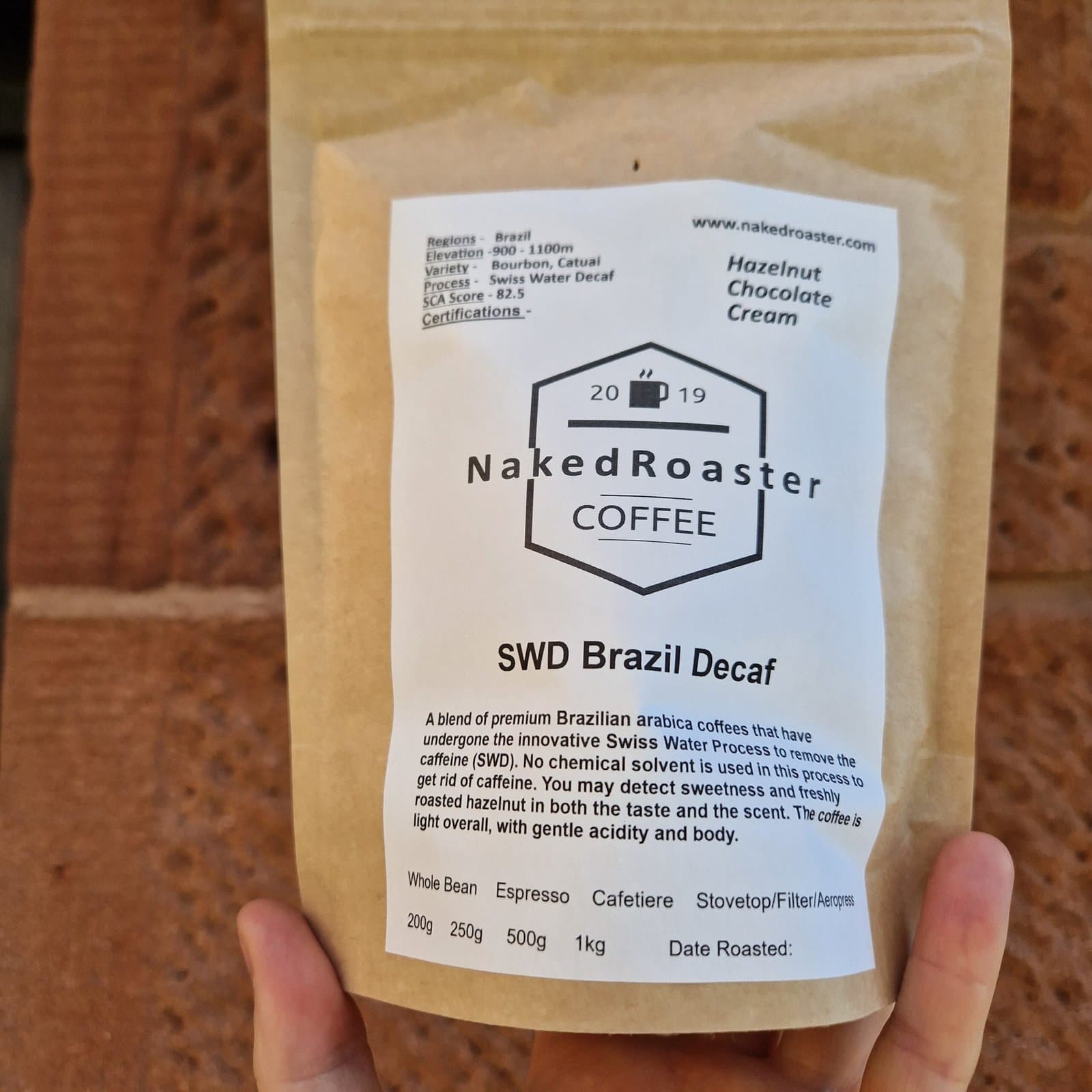 SWD Brazil Decaf by Naked Roaster
