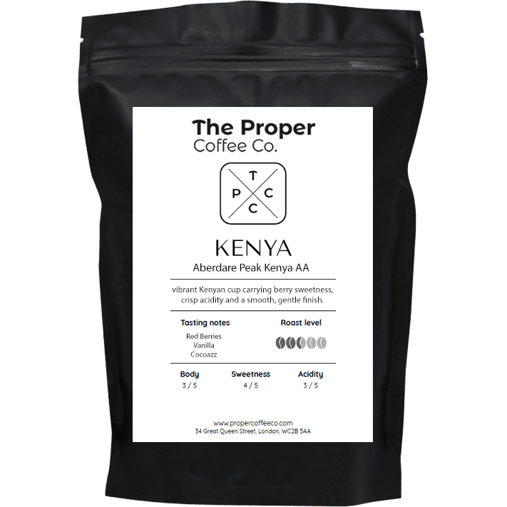 Kenya, Aberdare Peak AA Speciality Coffee by The Proper Coffee Co
