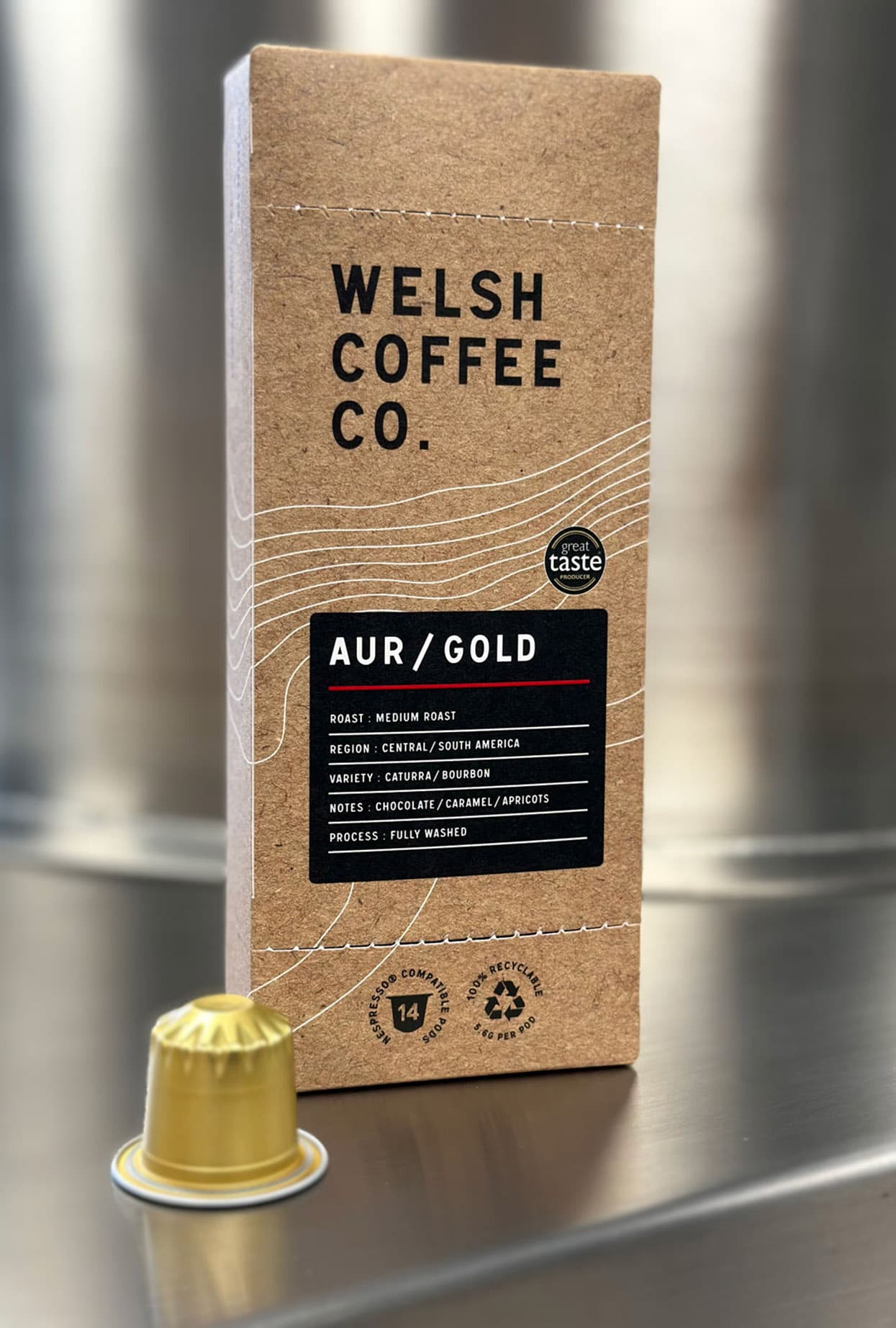 Welsh Coffee Gold Pods by Welsh Coffee