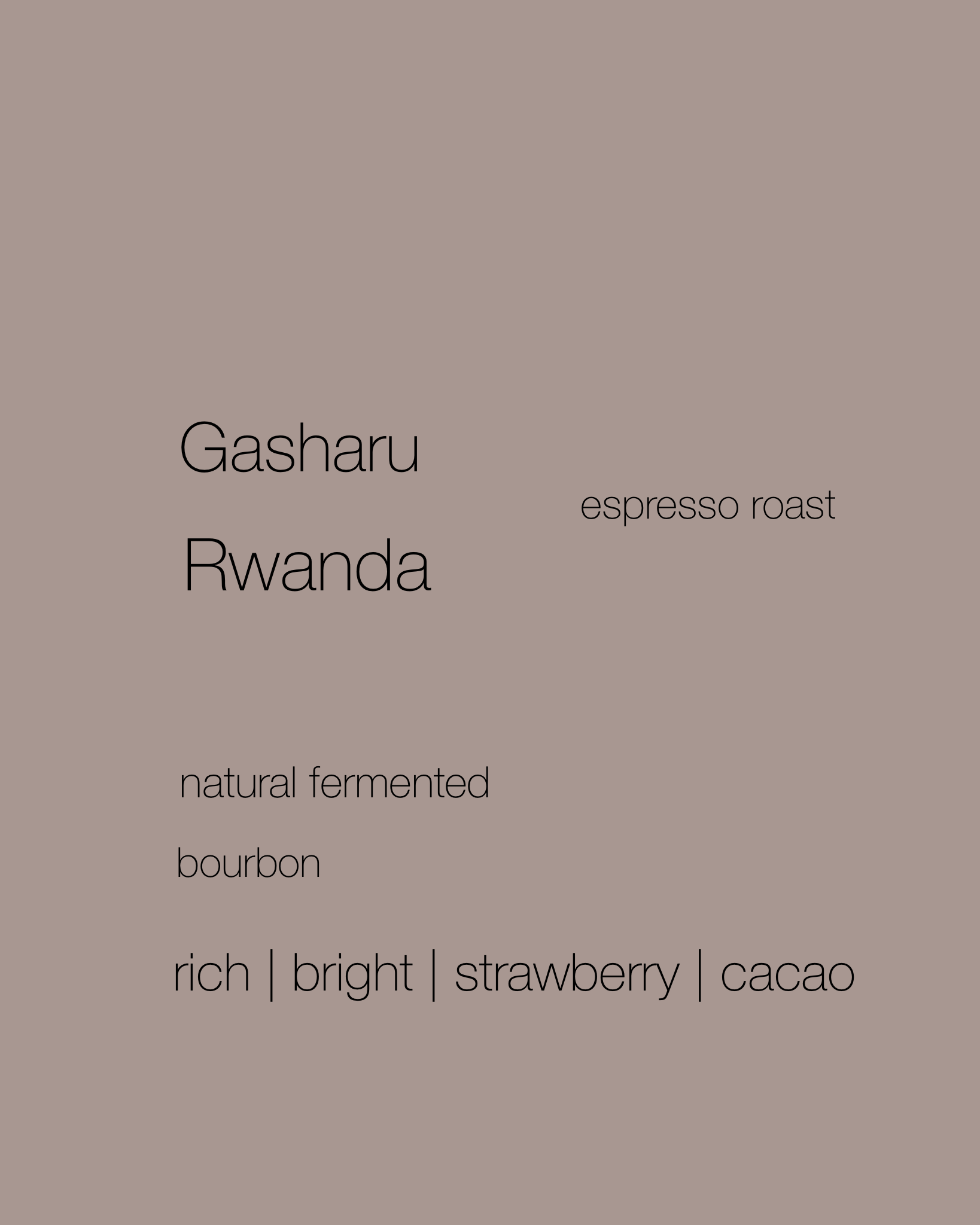 Espresso Roast | Gasharu | Rwanda by Lars & Margo