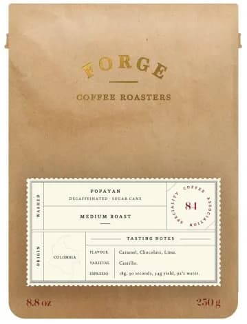 Colombia - Popayan Decaffeinated by Forge Coffee Roasters