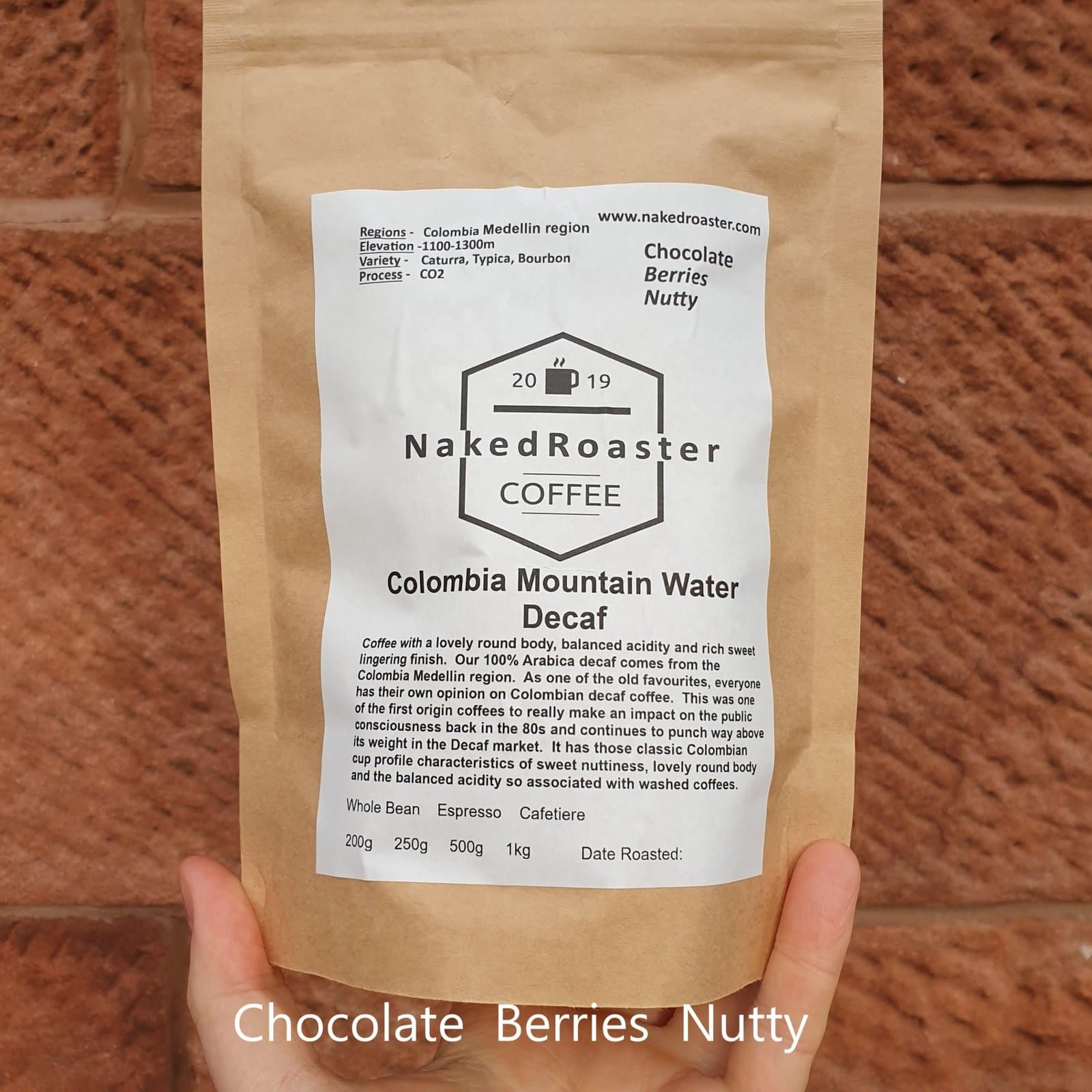 Colombia Mountain Water Decaffeinated by Naked Roaster